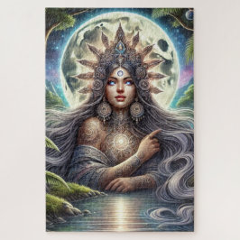 Moonlit Mayari Filipino Måne Goddess Puzzle Pussel