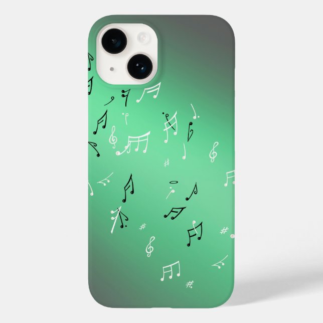 Moonlit Melody: Elegant Musik noter iphone case (Baksida)