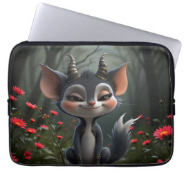 Moonlit Mischief Forest Spirit of Crimson Bloom.  Laptop Fodral