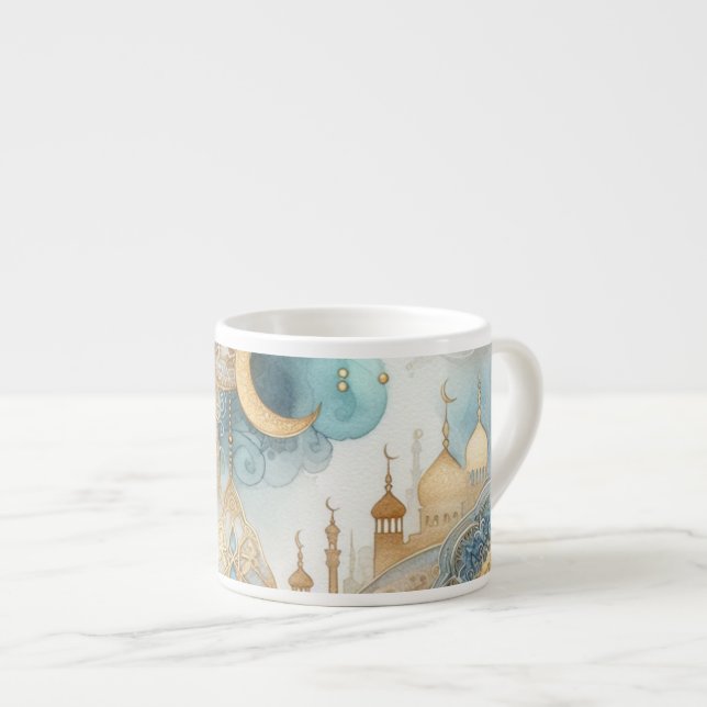 Moonlit Mosque Serenity for Ramadan Espressomugg (Framsida höger)