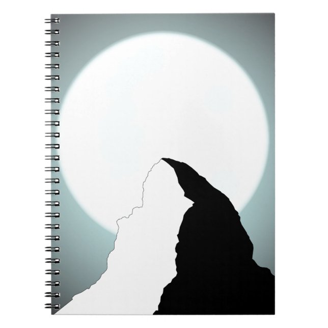 Moonlit Mountain Anteckningsbok (Framsidan)