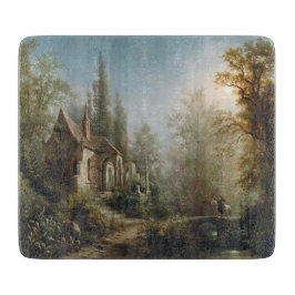 Moonlit Natten över Land Chapel and Horse Riders