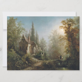 Moonlit Natten över Land Chapel and Horse Riders Kort