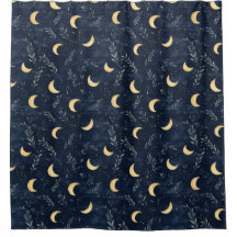 Moonlit Night Himmel Shower Curtain