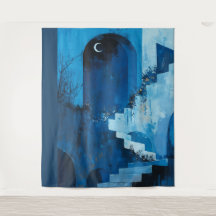 Moonlit Night Party Backdroppe, Lämnat sida,