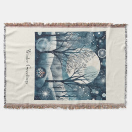 Moonlit Nordic Forest, anpassade Filt