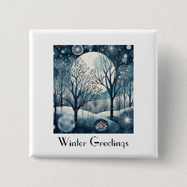 Moonlit Nordic Forest, anpassade Knapp