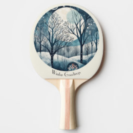 Moonlit Nordic Forest, anpassade Pingisracket