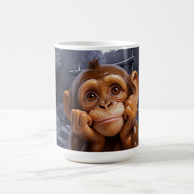 Moonlit Porcelain Chimp Kaffemugg (Center)