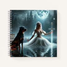 Moonlit Princess och Rottweiler - Fantasy Notebook