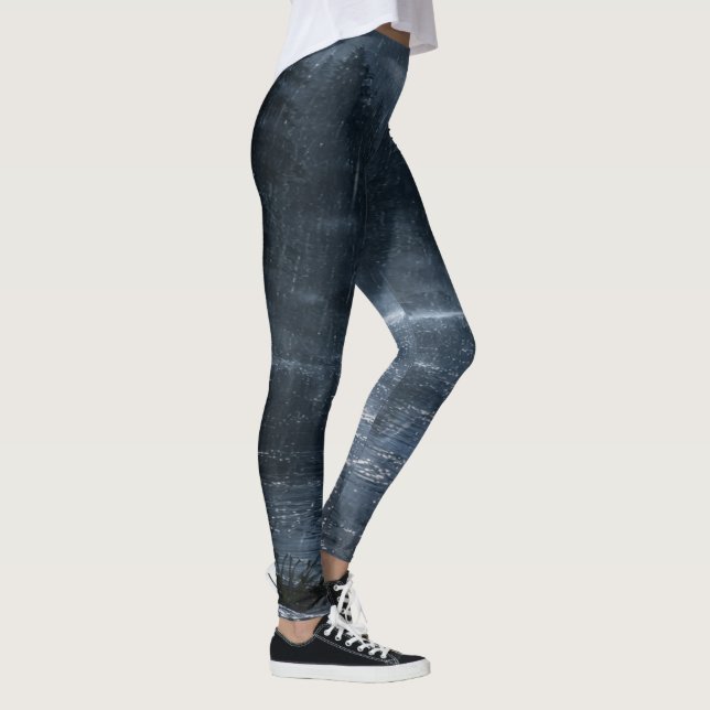 Moonlit Rain Lake Leggings - Atmospheric Design (Höger)