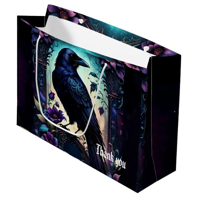 Moonlit Raven | Gothic Floral Bröllopspaket.  (Framsidan Vinklad)