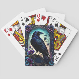 Moonlit Raven | Gothic Floral Bröllopspaket. Casinokort