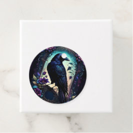 Moonlit Raven | Gothic Floral Bröllopssvit. Gåvor Etiketter