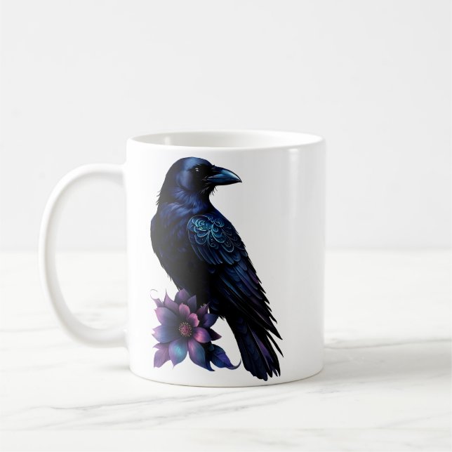 Moonlit Raven | Gothic Floral Wedding Suite.  Kaffemugg (Vänster)