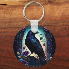 Moonlit Raven | Gothic Floral Wedding Suite. Nyckelring