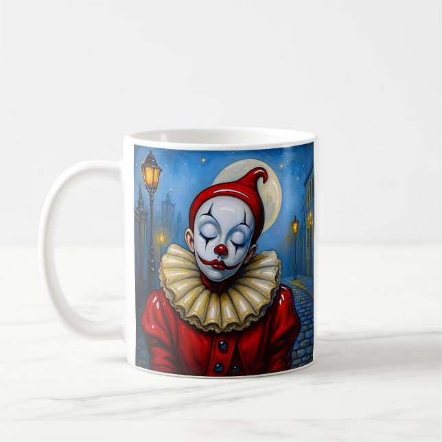 Moonlit Red Clown Kaffemugg (Vänster)