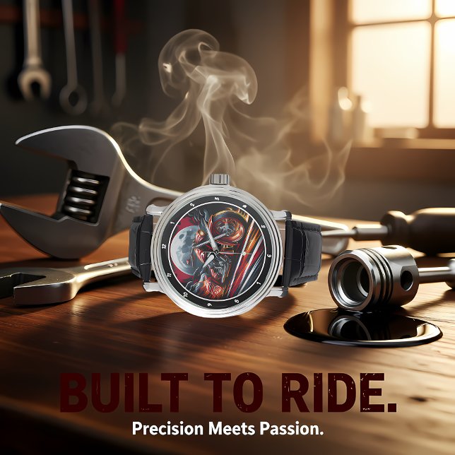 Moonlit Ride, Fiery Motorcycle Watch Armbandsur (Skapare uppladdad)