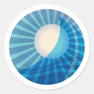 Moonlit Sail Sticker Midnight Runt Klistermärke