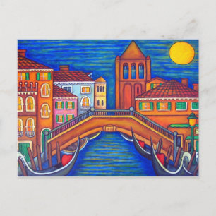 Moonlit San Barnaba, Venedigkort Vykort