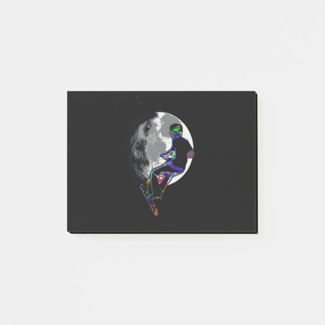 Moonlit Scooter Champ - Scooter Boy Artwork Post-it Block (Framsida)