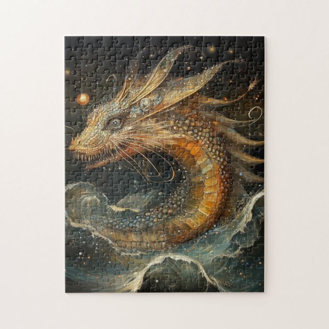 Moonlit Sea Serpent Puzzle Pussel (Vertikal)