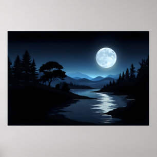 Moonlit - Serene Ligcape Poster