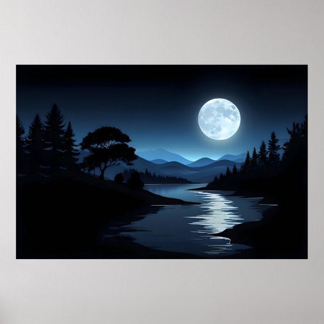 Moonlit - Serene Ligcape Poster (Framsidan)