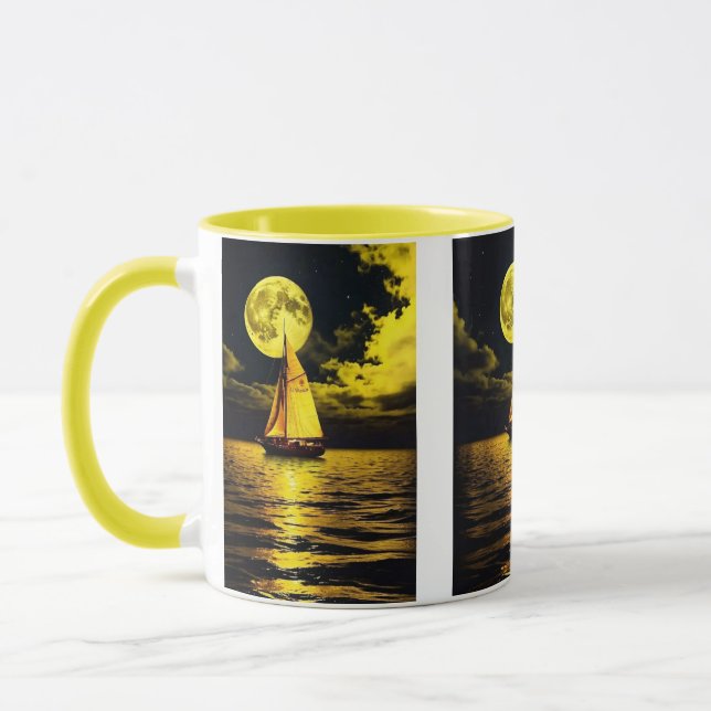 Moonlit Serenity Sailing Mugg. Mugg (Vänster)