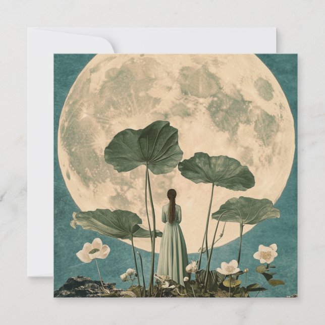Moonlit Serenity - Vintage Lotus Scene (Framsida)
