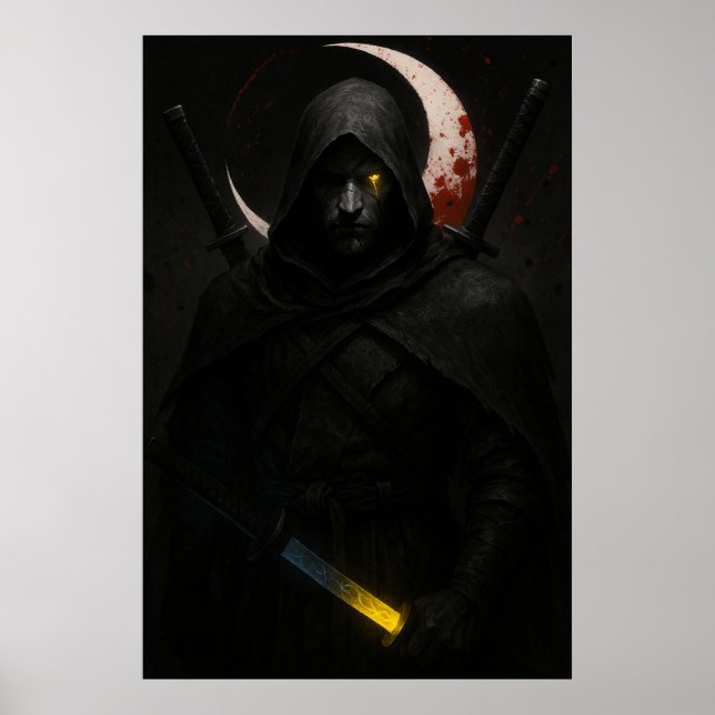 Moonlit Shadow Ronin Poster (Framsidan)