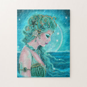 Moonlit Sjöjungfru by Renee Lavoie Pussel