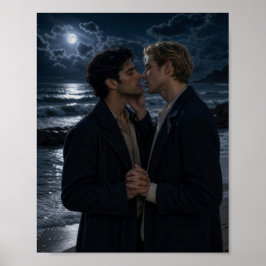 Moonlit Surrender | HBTQ-konstprojekt Poster