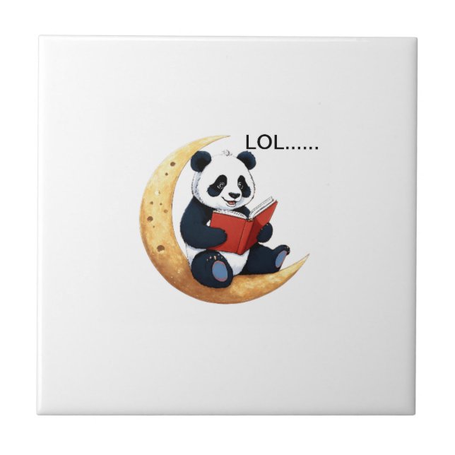 Moonlit Tales med Panda Kakelplatta (Framsidan)