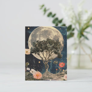 Moonlit Träd & Blommar