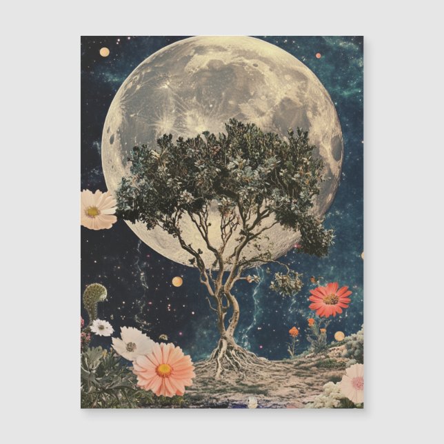 Moonlit Träd & Blommar (Framsida)