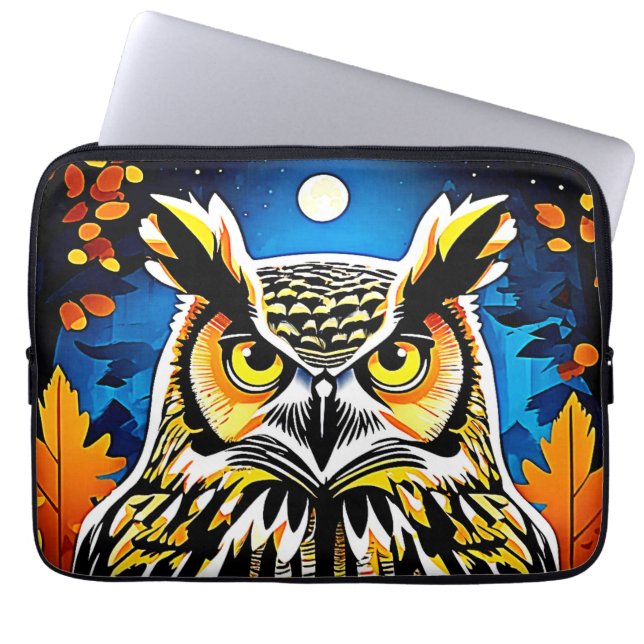 Moonlit Uggla Gaze Laptop Fodral (Framsidan)