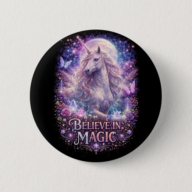 Moonlit Unicorn Dreams Knapp (Framsida)
