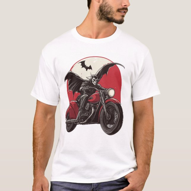  Moonlit Vampire Ride T Shirt (Framsida)