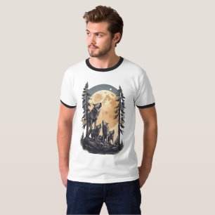 Moonlit Varg-familjens utformning. T Shirt