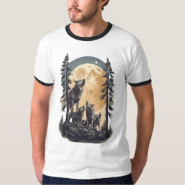 Moonlit Varg-familjens utformning. T Shirt