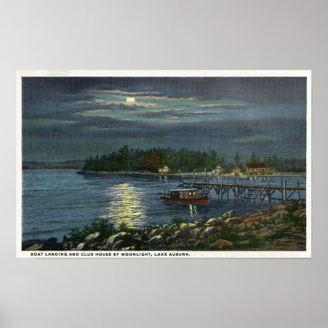 Moonlit View of Sjö, Boat Landing & the Poster (Framsidan)