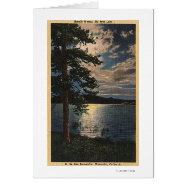 Moonlit View of the Sjö Hälsningskort (Framsidan)