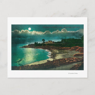 Moonlit view of the Vue de l'EauSanta Cruz, CA Vykort