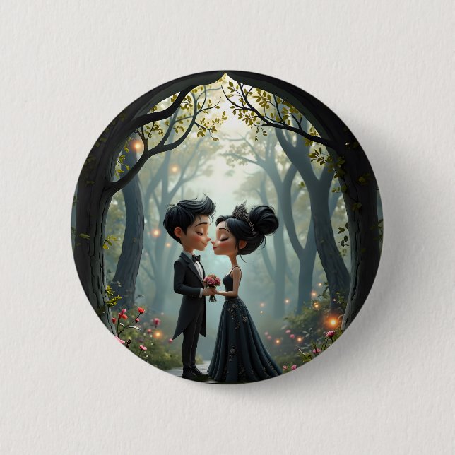 Moonlit Vows – A Cute Gothic Wedding Moment.  Knapp (Framsida)