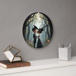 Moonlit Vows – A Cute Gothic Wedding Moment. Stor Klocka