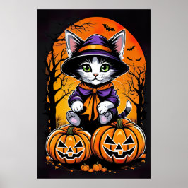 Moonlit Whiskers, Kattunge Poster