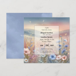 Moonlit WildblomWhispers Bröllop Inbjudningar