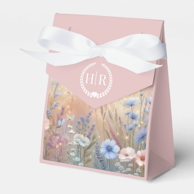 Moonlit WildblomWhispers Bröllop Presentaskar (Framsidan Sidan)