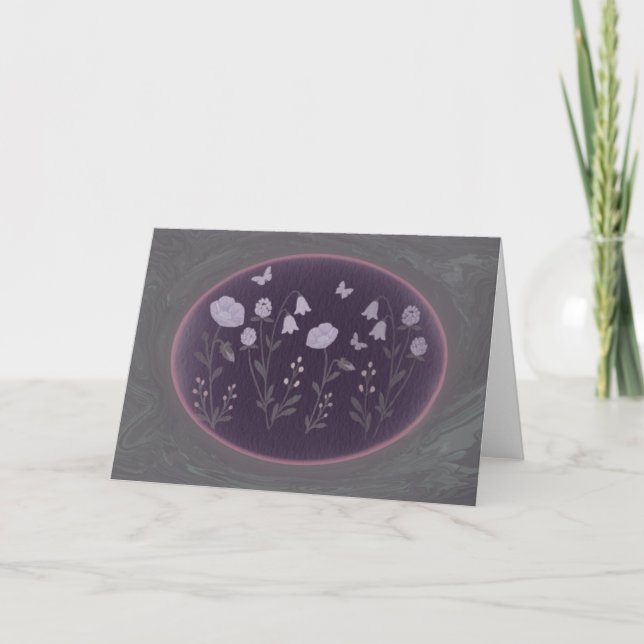 Moonlit Wildflower Garden 7x5 Greeting Card Tack Kort (Framsida)